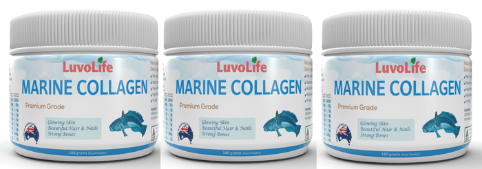 LuvoLife Marine Collagen Peptides Anti-ageing collagen Anti-ageing supplement Marine Collagen powder Hydrolysed Collagen Hydrolysed marine collagen Type 1 collagen Collagen for skin, hair, nails & bones