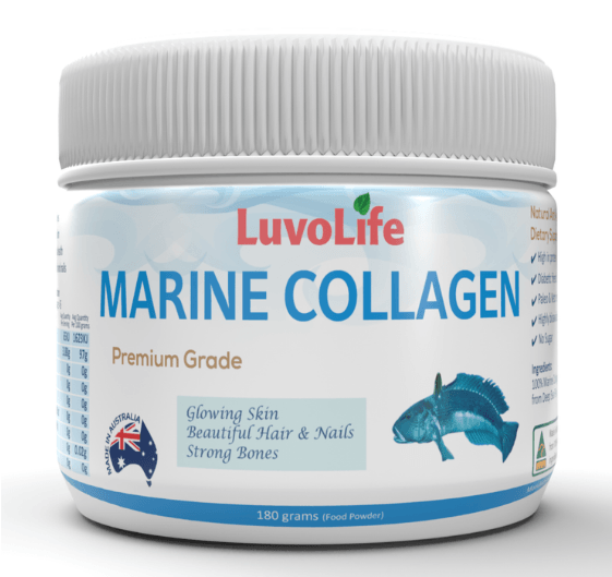 LuvoLife Marine Collagen Peptides Anti-ageing collagen Anti-ageing supplement Marine Collagen powder Hydrolysed Collagen Hydrolysed marine collagen Type 1 collagen Collagen for skin, hair, nails & bones